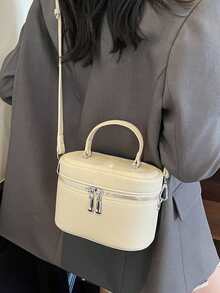 BEIKAMU 1 件菱形图案手提包盒型时尚口红和零钱包优雅别致链条单肩斜挎包