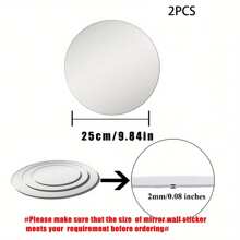 1pc Round Mirror, Round Wall Mirror Fogless Shatterproof Bathroom Circle Acrylic Mirror Unbreakable Frameless Wall-Mounted Mirrors For Wall Living Room Bedroom Home Decor, Stickers, Wall Decal, Vinyl Decal For Home Decorations, Spring Decoration Items Refresh Your Home, Festival Decoration Stickers Gifts Birthday Graduation