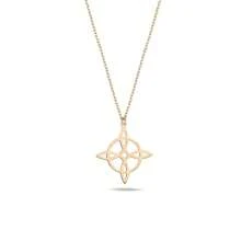 1 Stück modischer Hexen-Knoten Anhänger Edelstahl slawisches Amulett Halskette, geeignet für Männer und Frauen, glücksbringendes Geschenk