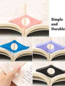 5-Piece Acrylic Thumb Book Holder, Book Page Holder, Thumb Press Bookmark, Reading Aid For Teachers Artistic Style Readers, Students, School Supplies, Back To School - Multicolor - View 2