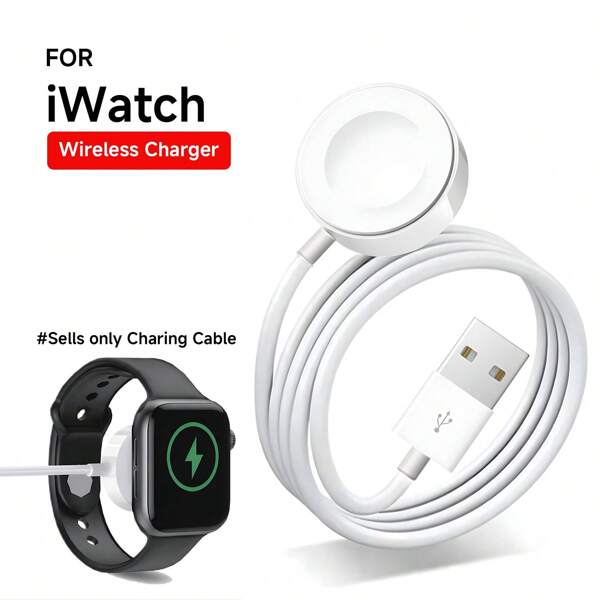 SIMSONLAB 2025 Upgraded Compatible With Apple Watch Charger Magnetic Fast Charging Cable, Apple Watch USB Charger Cable [Portable] Magnetic Wireless Charging Compatible With Apple Watch Series 1(Produced After October 2016)/2/3/Other Official Style