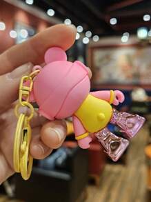 Creative Cartoon Headphone Bear Key Chain, Multicolor Cool Mechanical Bear Keychain, Bag Charm, Cute Bear Shape Pendant Keychain, Suitable For Women/Girls Backpack,Purse Accessories