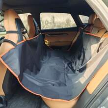 1 pieza Protector de asiento trasero de coche de tela Oxford impermeable, Alfombrilla de viaje para mascotas, Ajustable, Universal para gatos y perros