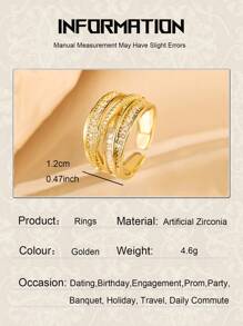 1 Stück hübscher kubischer Zirkonia Ring für Frauen, Hochzeit, Verlobung, Party Schmuck, Valentinstag, Mama, Mutter, Muttertag, Geschenk