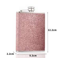 1 Stück 8oz Blinkende Edelstahl Hüftkflasche, "Mädelsabend" tragbare Outdoor Edelstahl Trinkflasche, blinkende Spirituosenflasche für Frauen