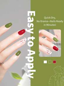 Nuevo esmalte de uñas a base de agua de 10ml para 2025, que se puede rasgar y tirar sin olor peculiar, y el rojo vino es adecuado para verano y otoño - Adecuado para mujeres y niñas que pueden hacer su propio DIY
