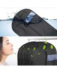 5pcs Transparent Garment Bags, Wardrobe Storage Organizing Bag, Dust Cover For Clothes, Suits, Down Jackets, Home & Dorm Use - Multicolor - View 6