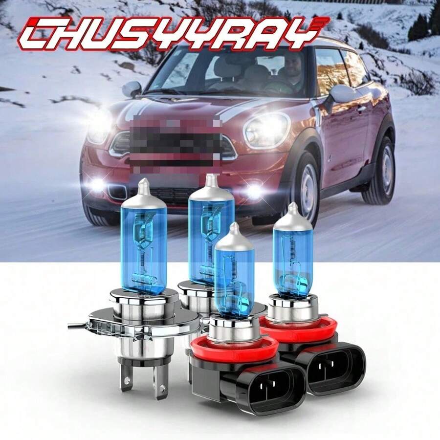CHUSYYRAY FIT Nissan Cube 2009-2014 H4 H11 LED Headlight + Fog Light Combo Bulbs Kit 4PCS - H4+H11 - View 1