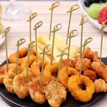 20/50/100/200pcs Natural Bamboo Skewers, Fruit Forks, Appetizer Toothpicks, Party Decorative Sticks, Vegetable & Fruit Bamboo Picks, Food Sticks, Sandwich & Burger Forks, Sushi Picks, Party Supplies, Suitable For Celebrations, Birthdays, Graduations, Weddings, Christmas,School Supplies - Multicolor - View 6