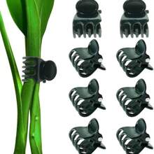50/100PCS Plastic Plant Support Clip Orchid Stem Clip For Vine Support Vegetable & Flower Bundle Tie Branches Clamp Gardening Tools Vine Support Frame Vegetable & Flower Bundle Tie Branches Fixed Clamp Gardening Climbing Rack