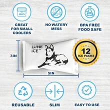 Ice Pack Bulk-Dry Ice For Shipping Frozen Food-Lunch Box Ice Packs-3 Pounds-24+Hours-Slim 15x12in/5x3in-Reusable Ice Packs-Freezer Packs-Ice Packs Shipping-Dry Ice Packs For Shipping-12 Pack- - Multicolor - View 8