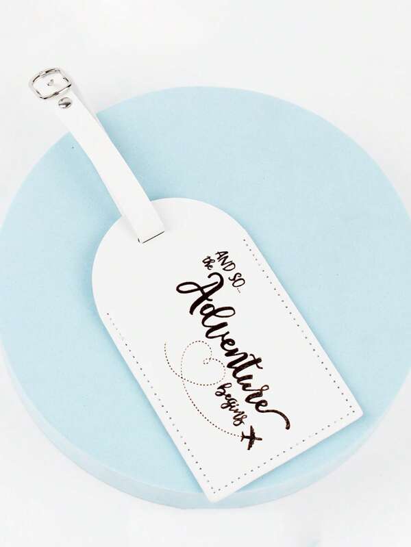 1pc Casual Luggage Tags With Anti-Lost Name ID Cards Waterproof Portable And Privacy Protection With Wristlet Hanging Tag For Student For Travel And Back To School Accessories Travel Essentials Travel Accessories Vacation Summer Holiday Women Mini Travel Products Bag For School School Stuff