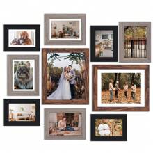 Superlele 10/15/20 Pack Picture Frames Set, Picture Frames Collage Wall Decor For Assorted Photos, Three Sizes 8x10, 5x7, 4x6 For Wall Hanging Or Tabletop Display, Home Decor, Room Decor