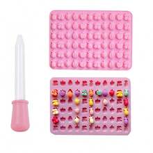 1 Pc Silicone Candy Mold With Dropper, Dinosaur, Doughnut, Mini Heart, Cute Bear Shaped Silicone Mold, DIY Animal Chocolate & Gummy Candy Mold - Multicolor - View 9