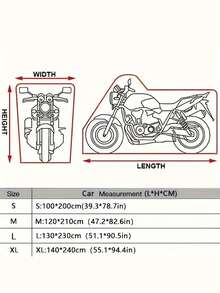 EVA Material Motorcycle Cover - Waterproof & UV Resistant For All Seasons, Suitable For Motorcycles, Electric Bicycles And Mopeds - Weather-Resistant Outdoor Protection - Multicolor - View 7