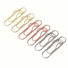 6-Piece Stainless Steel Pen Clip Set - Multifunctional Metal Hook With Pen Holder Design, Suitable For Diary, Document, Office Organization, And School Supplies (Mixed Colors)