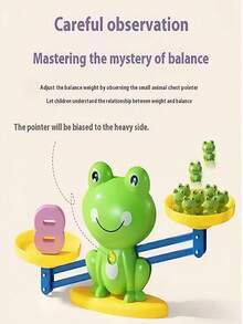 这款儿童数字青蛙游戏融合了加法、减法、重量堆叠和计数等元素，适合3至6岁的儿童，旨在促进亲子互动、早期儿童教育，并培养孩子的逻辑思维能力。它是送给孩子的绝佳生日礼物、圣诞礼物和益智玩具。（款式、数字和颜色随机发货。）