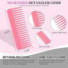 VENDAD-3D Bomb Curl Hair Brush 360 Round Styling Hair Brush Detangling Hairbrush Spherical Ball Brush Salon Round Hair Curling Curler And Wide Tooth Comb For Curly Long Wet Dry Hair - 黑色 - 查看 6