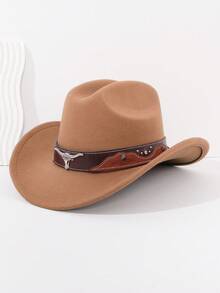 1Pc Western Cowboy Hat For Men Women Classic Roll Up Fedora Hat With Buckle Belt - Style 1 - View 16