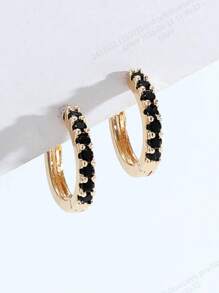 1 paire de boucles d'oreilles élégantes et minimalistes à petit anneau à la mode, convient pour un usage quotidien, les sorties, le trajet et les fêtes