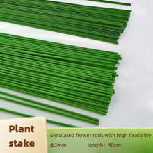 10pcs/20pcs Plant Support Stake / Flower Rod / Greenery Fixing Rod Plant Stake, Plant Rod, Garden Green Bendable Single Stem Plant Support Stake Suitable For Indoor And Outdoor Plants Potted Plants Flowers Orchids Peonies Roses Simulation Flower Rods Diy Handmade Floral Wire Green Flower Rods Simulation Fake Flower Wire Bendable Flower Rod
