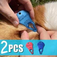 Doble protección para humanos y mascotas, 1/2 piezas Kit de emergencia contra garrapatas para el hogar - Pinzas para extracción de garrapatas + Tarjetas de desinfección + Peine para mascotas, Juego de prevención y protección contra garrapatas para interiores y exteriores, herramientas para prevenir picaduras de garrapatas