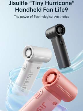  JISULIFE Handheld Fan, Portable Turbo Fan With 5-Speed, 40000 RPM Speed, 5000mAh USB Rechargeable Fan Mini Fan For Women Men Travel Camping Outdoor