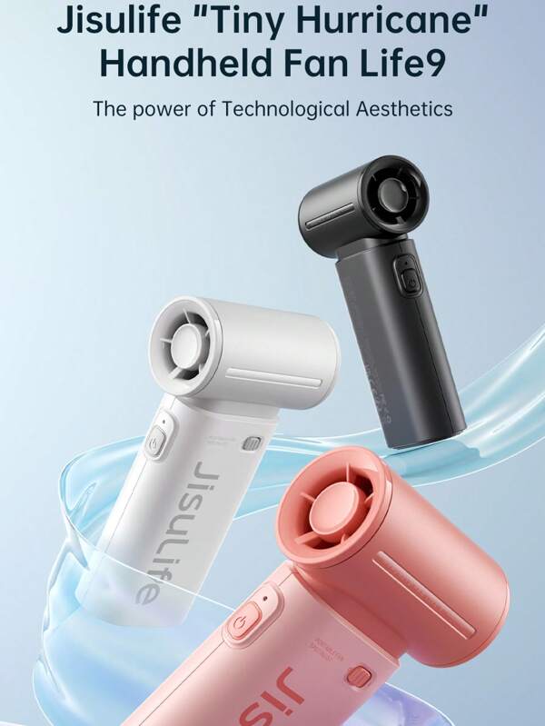 JISULIFE JISULIFE Handheld Fan, Portable Turbo Fan With 5-Speed, 40000 RPM Speed, 5000mAh USB Rechargeable Fan Mini Fan For Women Men Travel Camping Outdoor