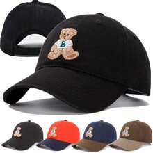 JZML 1 Unisex Bear Embroidery Casual Baseball Cap