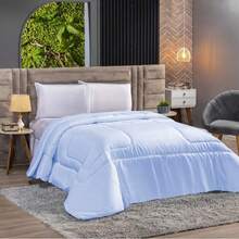 Double Percale 400 Thread Count Satin Duvet For Every Style - Baby Blue - View 1