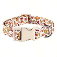 Lucky Dog - Adjustable Pumpkin Latte Theme Dog Collar, Comfortable Doggy Bow Tie Collar, For Puppies And Adult Dogs - White - View 8