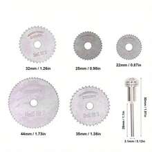 7入組高速鋼鋸片-切割木材、塑料、銅、鋁和軟金屬-3.2mm棒電動磨床配件
