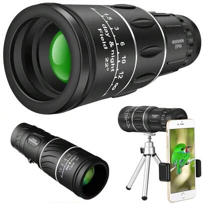 1pc 16X52 High Definition High Magnification Monocular Telescope, Night Vision