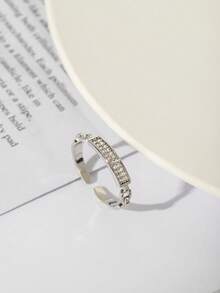 3pcs/Set Silver Finger Rings Set, Suitable For Women's Daily Wear - Silver - View 5