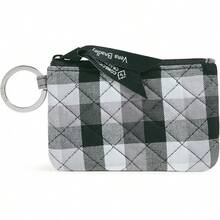 portafolios de algodón con cierre para mujer - Amatista Plaid - Algodón reciclado - Ver 7