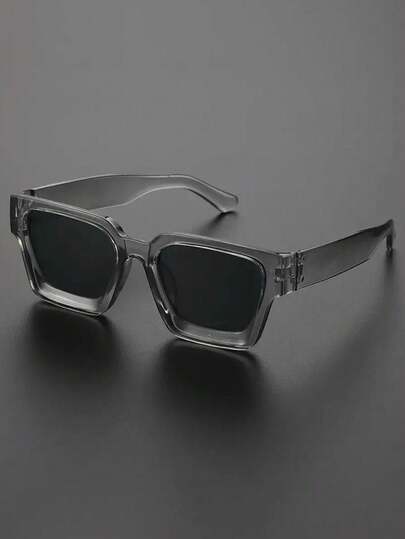 半副新款Y2K风格方形时尚男士眼镜，百搭实用，适合日常、户外、街头、派对、节日、休闲场合佩戴，多种颜色可选