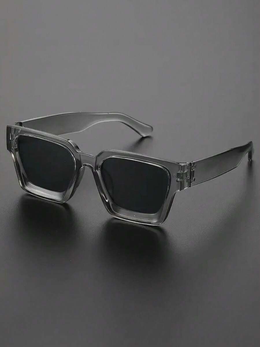 半副新款Y2K风格方形时尚男士眼镜，百搭实用，适合日常、户外、街头、派对、节日、休闲场合佩戴，多种颜色可选