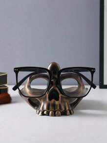 Resin Creative Halloween Skull Craft Home Decoration, Office Desktop Ornament, Glasses Storage Rack Decorative Figurine Best Gifts Birthday