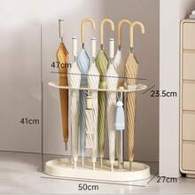 1pc High Capacity Household Umbrella Storage Rack, Made Of ABS And Stainless Steel, Wall Mounted Umbrella Holder, Suitable For Office, Hotel, Store, Living Room, Entryway, Cute And Fashionable Design, Can Also Be Used As A Living Room Decor