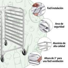 Food Service Carts & Trolleys - Silver - View 2