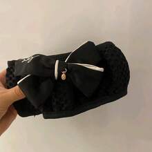 1pc Bowknot Elastic Steering Wheel Cover Car Universal Steering Wheel Cover 3D Massage Net Anti Slip No Inner Ring Elastic Handle Cover - one-size - View 11