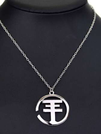 1pc Vintage Punk Rock Band Logo, Star, Moon Stainless Steel Pendant Necklace For Women, Suitable For Daily Wear, Concerts, Parties, Gifts