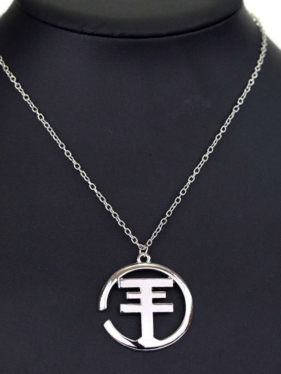 1pc Vintage Punk Rock Band Logo, Star, Moon Stainless Steel Pendant Necklace For Women, Suitable For Daily Wear, Concerts, Parties, Gifts - necklace - View 1