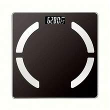 1pc Digital Bathroom Scale, Body Weight Scale, Glass Platform Can Measure Up To 400 Lbs, Large Backlit Display, Household Essential - Black - View 7