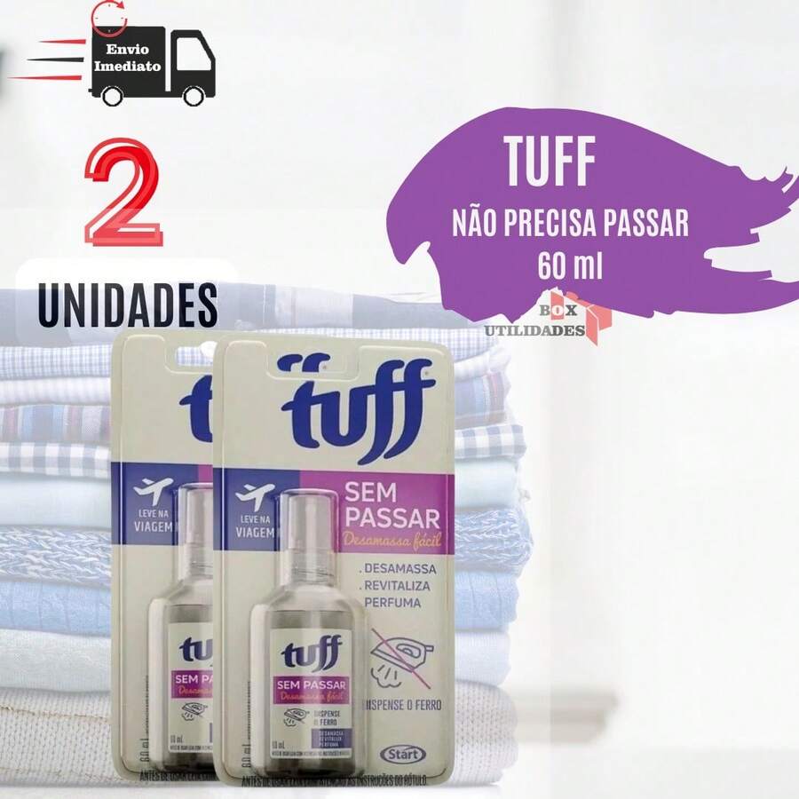Tuff Sem Passar Desamassa Fácil Tuff Start 60ml Neutraliza Odores Revitaliza e perfuma - 02 UNIDADES - Visão 1