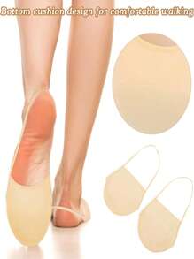 1/5 Paar unsichtbare Boot Socken für Damen Sommer Silikon rutschfeste Socken für High Heels Schuhe, Eisseidenfeiner halber Fuß Halter Socke