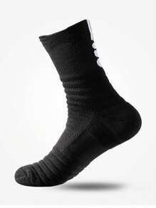 3 pares de meias de basquete Elite masculinas, curtas, cano médio, felpudas e acolchoadas, com absorção de impacto, antiderrapantes, para corrida e treinamento