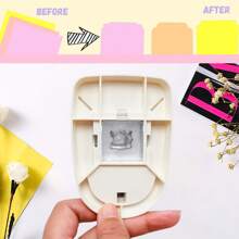 3 In 1 Corner Rounder Tag Tab Paper Hole Punchers Protector Cutter Shapes Punching Tool DIY Paper Craft Scrapbooking Cardmaking Fashion Daily Students Portable Suitable,Back To School,School Supplies