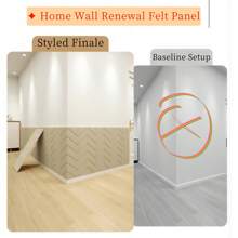 1pc Self-Adhesive Wear-Resistant Felt Wall Panel, Scandinavian Minimalist Home Wall Protector, Removable & Reusable Wall Decor For Room, Entrance, Bedroom, Workspace, Soundproofing