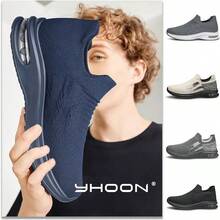 Mens Walking Shoes Slip On Lightweight Running Shoes Workout Athletic Tennis Shoes Gym Sneakers-2025 - 藏蓝色 - 查看 9